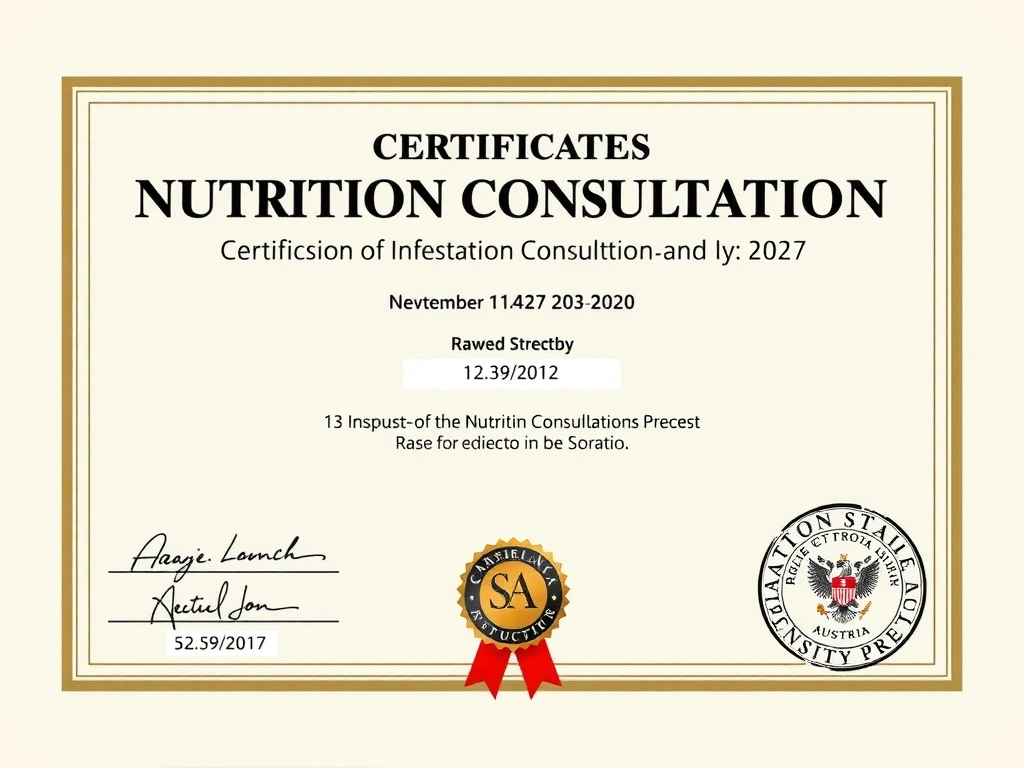 Zertifikat für Ernährungsberatung